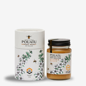 UMF20+ Mānuka Honey 150g Glass Jar & Outer Tube