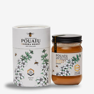UMF15+ Mānuka Honey 300g Glass Jar & Outer Tube