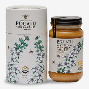 UMF10+ Mānuka Honey 500g Glass Jar & Outer Tube