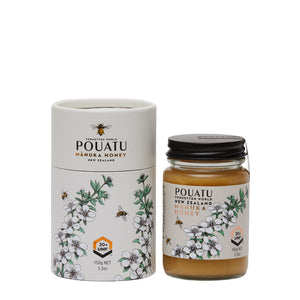 UMF20+ Mānuka Honey 150g Glass Jar & Outer Tube