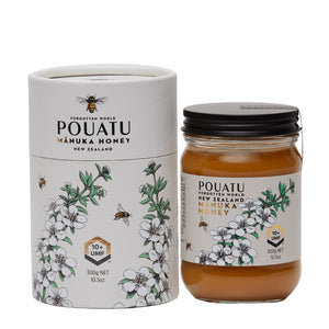 UMF10+ Mānuka Honey 300g Glass Jar & Outer Tube