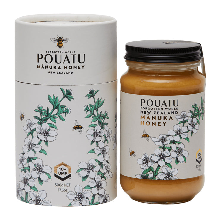 UMF10+ Mānuka Honey 500g Glass Jar & Outer Tube